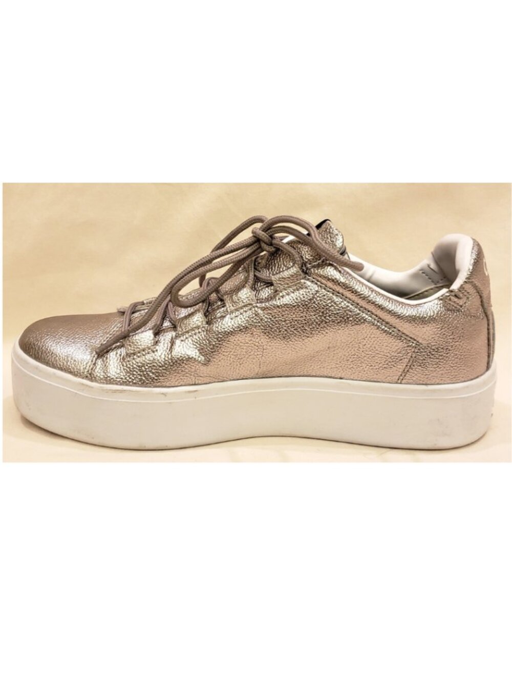 Women's Platform Sneaker Size-8.5 Metallic Silver by GOATS